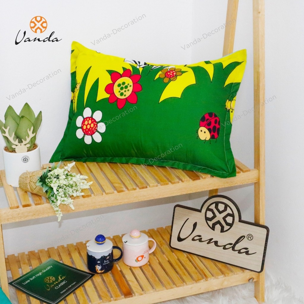 Vỏ gối đầu cotton poly họa tiết đẹp kích thước 45x65 cm | BigBuy360 - bigbuy360.vn