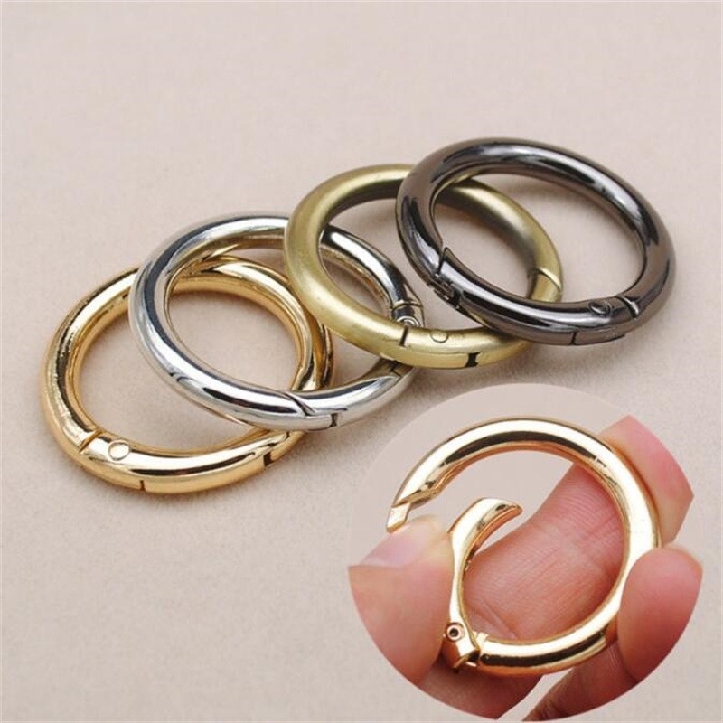 Set 10 Móc Khóa Tròn Bằng Hợp Kim 20 / 25 / 28 / 33mm Đa Dụng Chất Lượng Cao