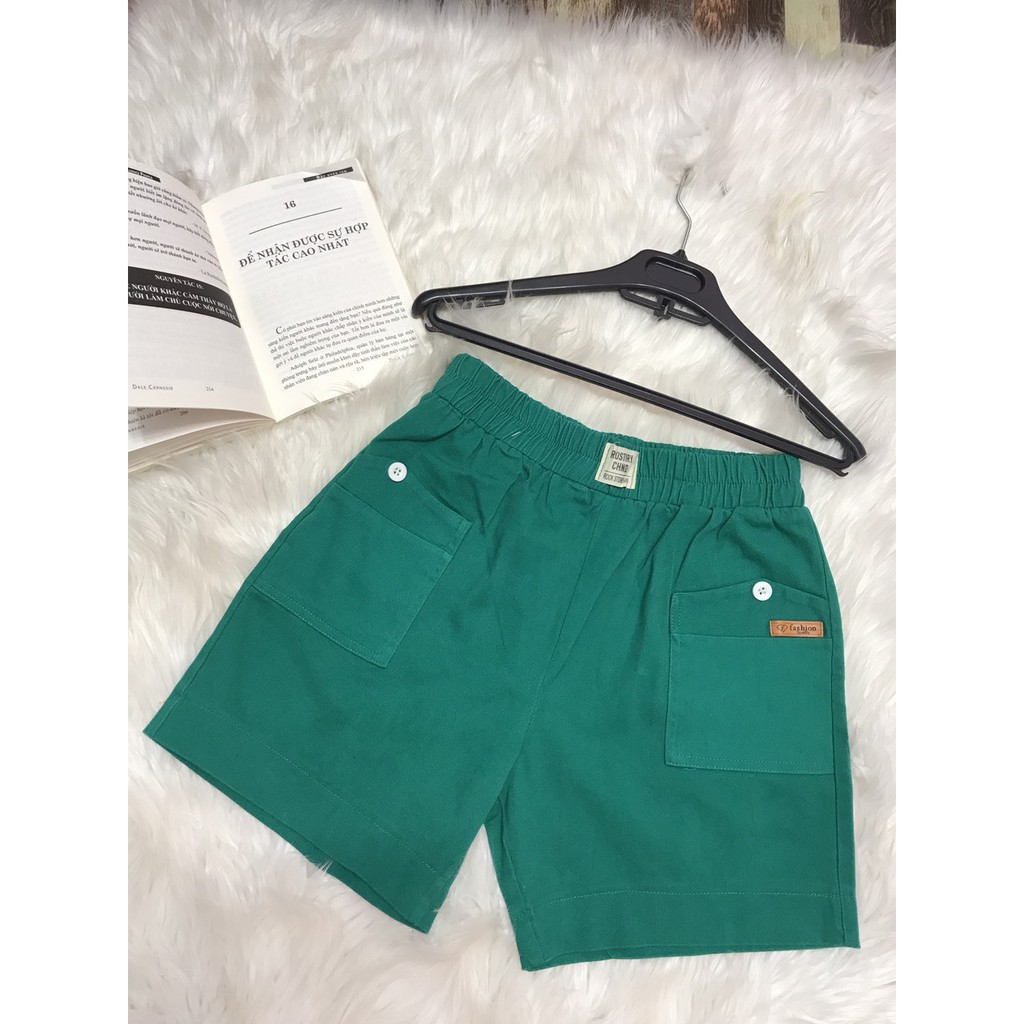 Quần đùi mặc nhà nữ trơn Kanimi, quần short thun kaki dáng rộng cạp chun mặc nhà siêu mềm mát | BigBuy360 - bigbuy360.vn