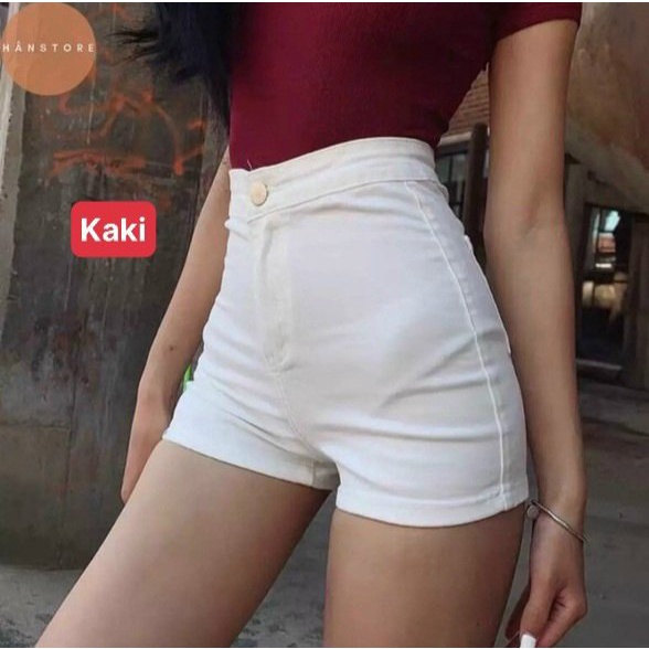 Quần Đùi Kaki Phối Kiểu Hở 1 Bên Đùi Kếp Hợp Nút Kiểu Cực Chất