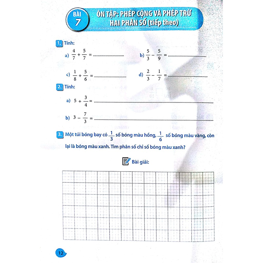 Sách: Vở Bài Tập Thực Hành Toán Lớp 5 - Tập 1