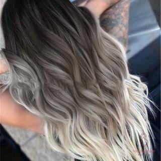 Tóc giả dài xoăn màu gradient thời trang dành cho nữ