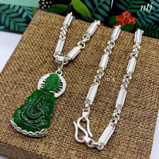 DÂY CHUYỀN NAM BẠC TA - DÂY CHUYỀN NAM MẶT PHẬT BÀ QUAN ÂM BỌC BẠC