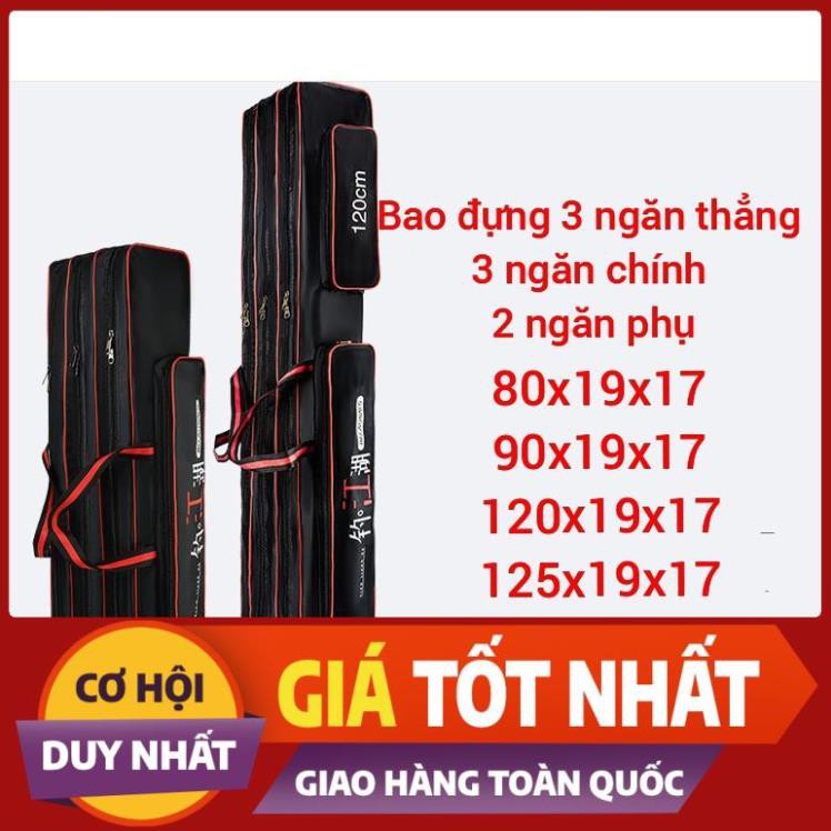 bao đựng cần 3 ngăn kèm 2 túi phụ chất liệu chống thấm nước