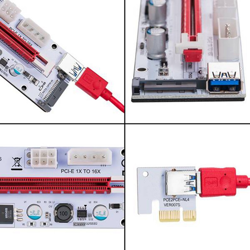 Card Chuyển Đổi Ver008S Usb3.0 Pci-E 1x Sang 16x