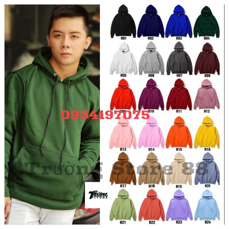 Áo Hoodie Unisex nỉ bông ❤ FREESHIP ❤ Áo khoác nỉ chui đầu 2 lớp dày dặn chất lượng ( M13-24) | BigBuy360 - bigbuy360.vn