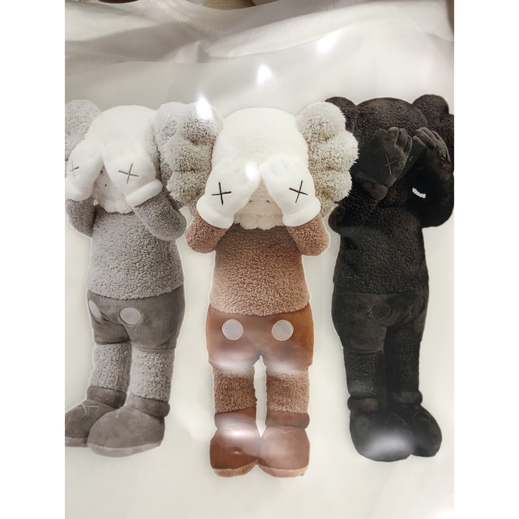 Phôi hình gấu Kaws in decal, pet chuyển nhiệt ủi áo