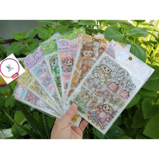 Sticker 4 tấm cô gái dễ thương