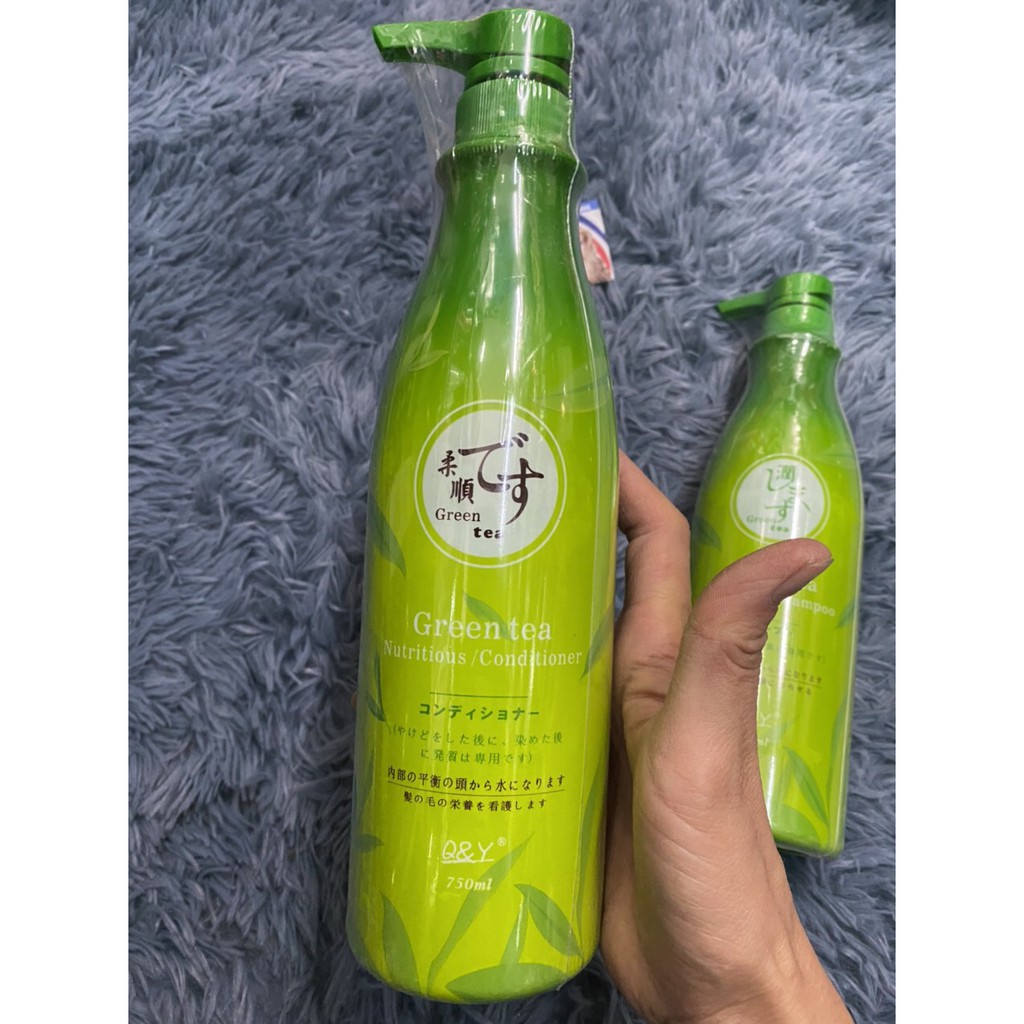 Tặng Tinh Dầu - Dầu Cặp Gội Xả Trà Xanh GREEN TEA 750ml X 2