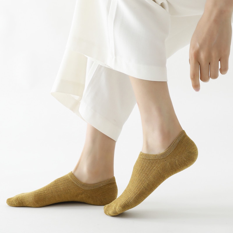 Tất vớ nữ lười cổ thấp ngắn cotton trơn nhiều màu TN01