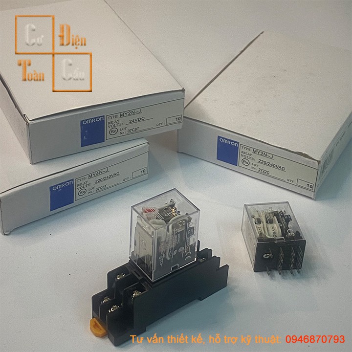 Rơ le trung gian Relay trung gian rơ le kiếng relay kiếng rơ le kính relay kính MY2N-J MY4N-J Omron