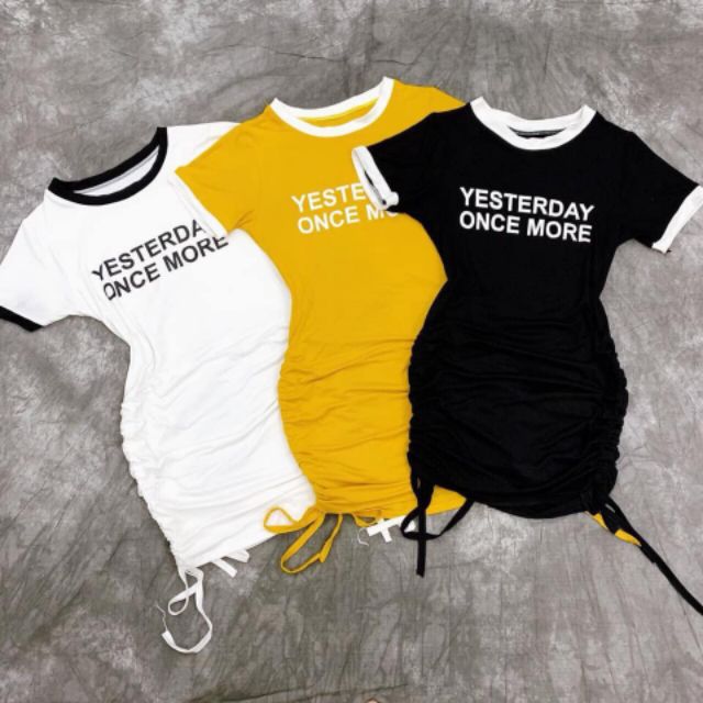 Đầm body dây rút hông yesterday cao cấp(hình thật,videosp) | BigBuy360 - bigbuy360.vn