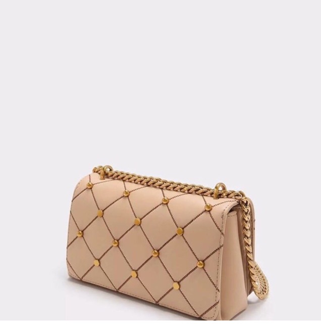 Túi charles keith Quilted clutch bag size 21 cm