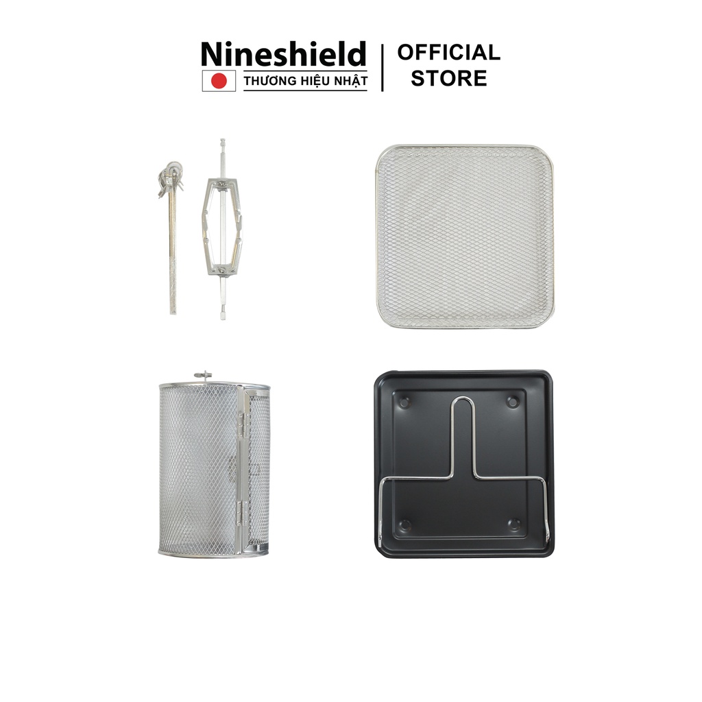 Nồi chiên không dầu Nineshield KB-7001M điện tử dung tích 10L - Nồi chiên đa năng an toàn cho sức khoẻ - Hàng chính hãng