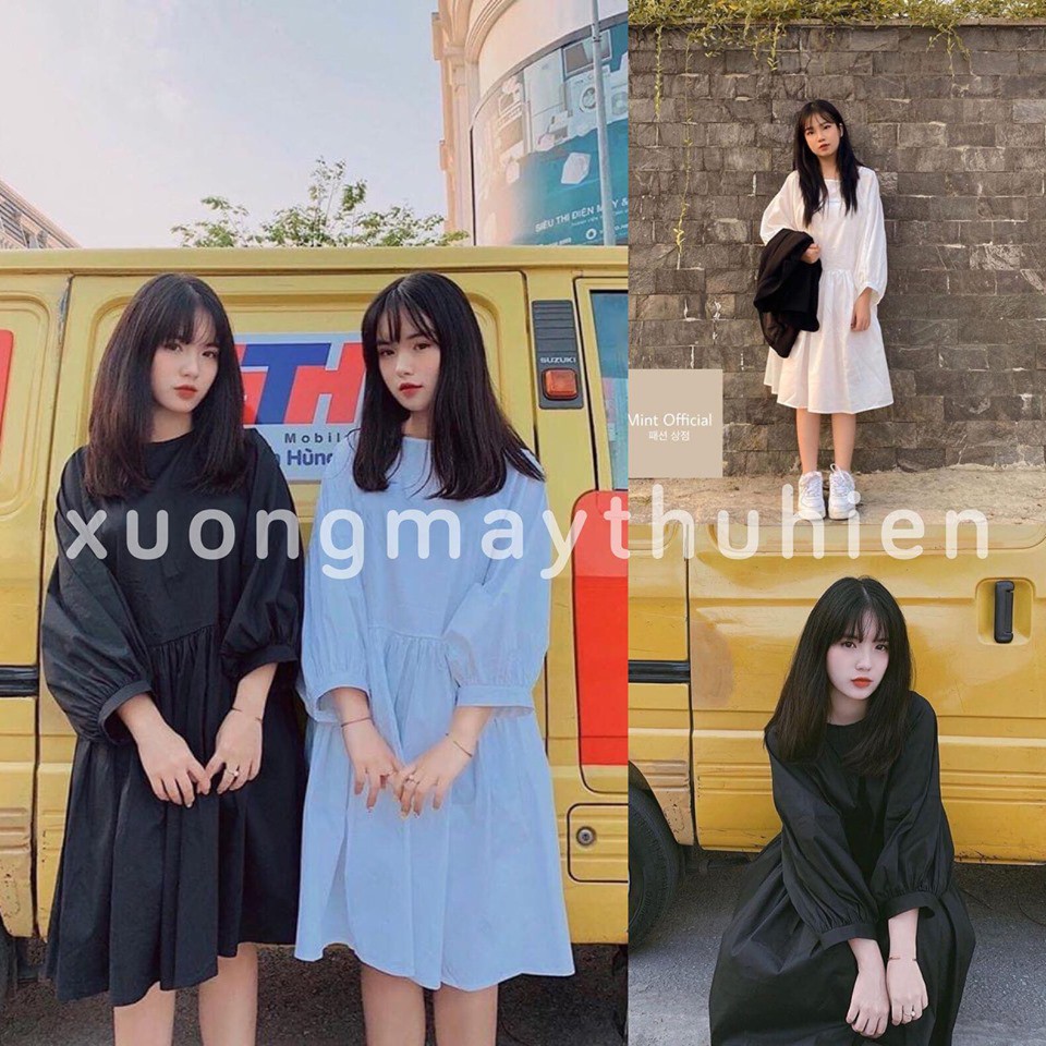 [Mã FAMAYWA2 giảm 10K đơn 50K] [ SIÊU XINH ] VÁY BBD TRẮNG ĐEN BÁNH BÈO TAY BỒNG TIỂU THƯ DỄ THƯƠNG/ VÁY TRẮNG NỮ