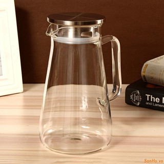 Bình thủy tinh chịu nhiệt có lõi lọc trà bằng thép không gỉ 1.4 L