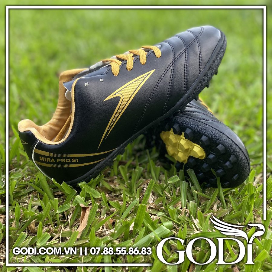 Giày đá bóng màu đen - Giày bóng đá sân nhân tạo chất lượng cao - Godi Sport