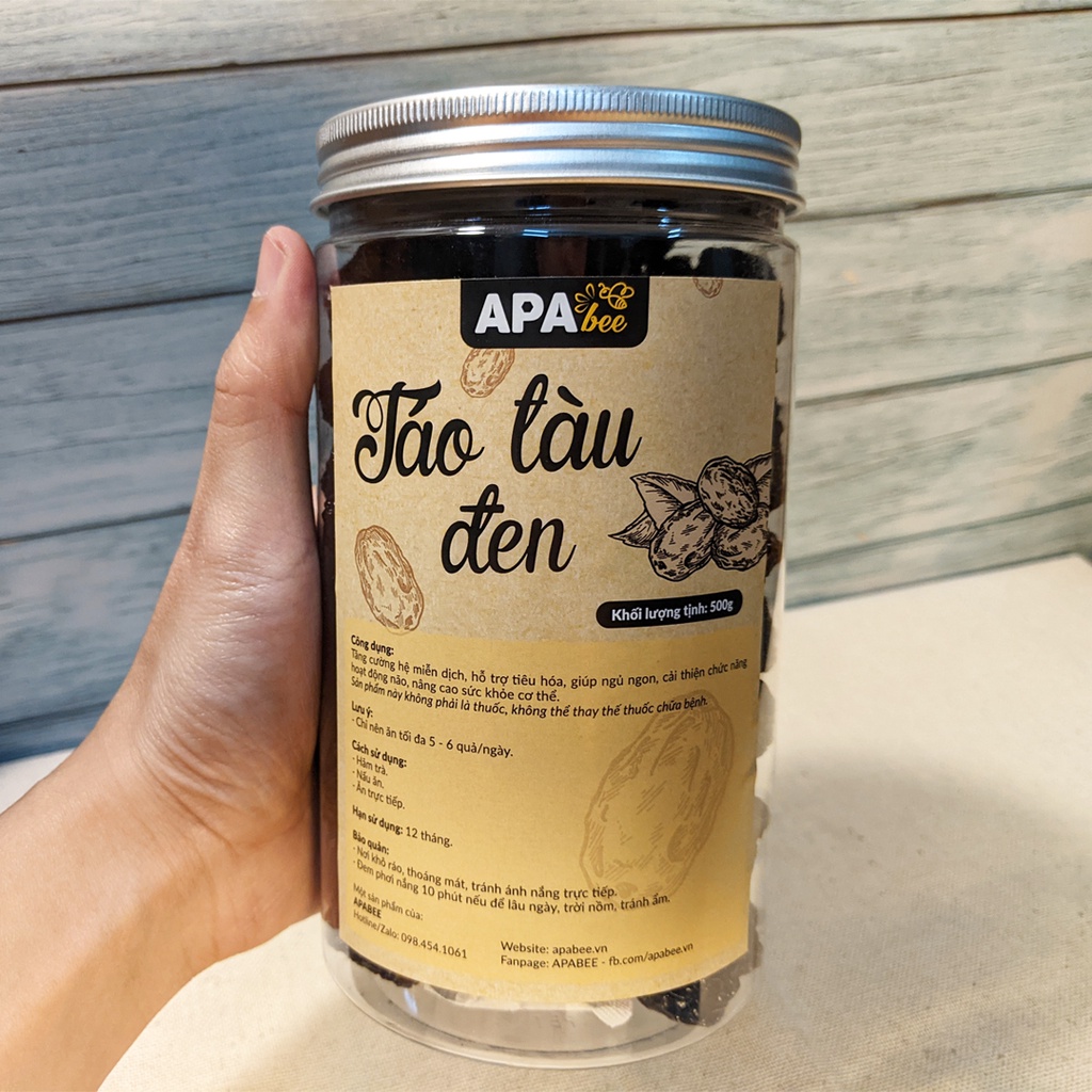 Táo tàu đen APABEE 500g / Sấy khô - Sấy dẻo