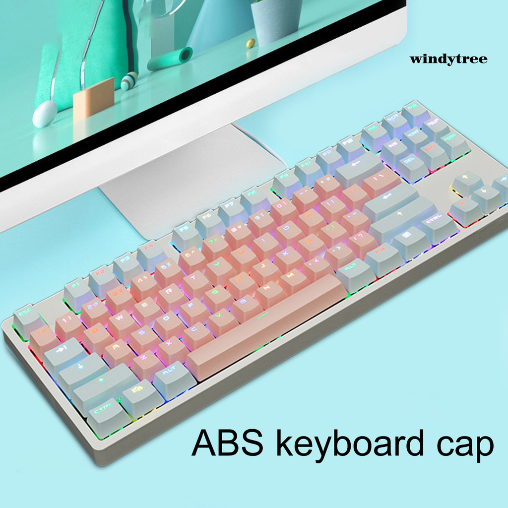 Bộ 87 phím bấm có đèn nền màu tương phản cho bàn phím cơ PBT 104/87 phím