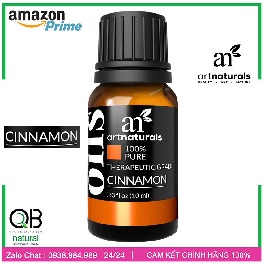 Tinh Dầu Lá Quế - Cinnamon leaf 10ml, ArtNaturals, trị liệu phương đông, cho Spa, Văn Phòng, USA