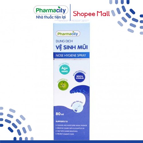 Dung dịch Pharmacity vệ sinh mũi Nose Hygiene Spray (80ml)