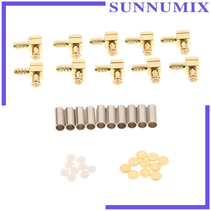 [SUNNIMIX] 10pcs MCX Male Plug Right Angle Crimp RF Connectors for RG316 RG174 Cable