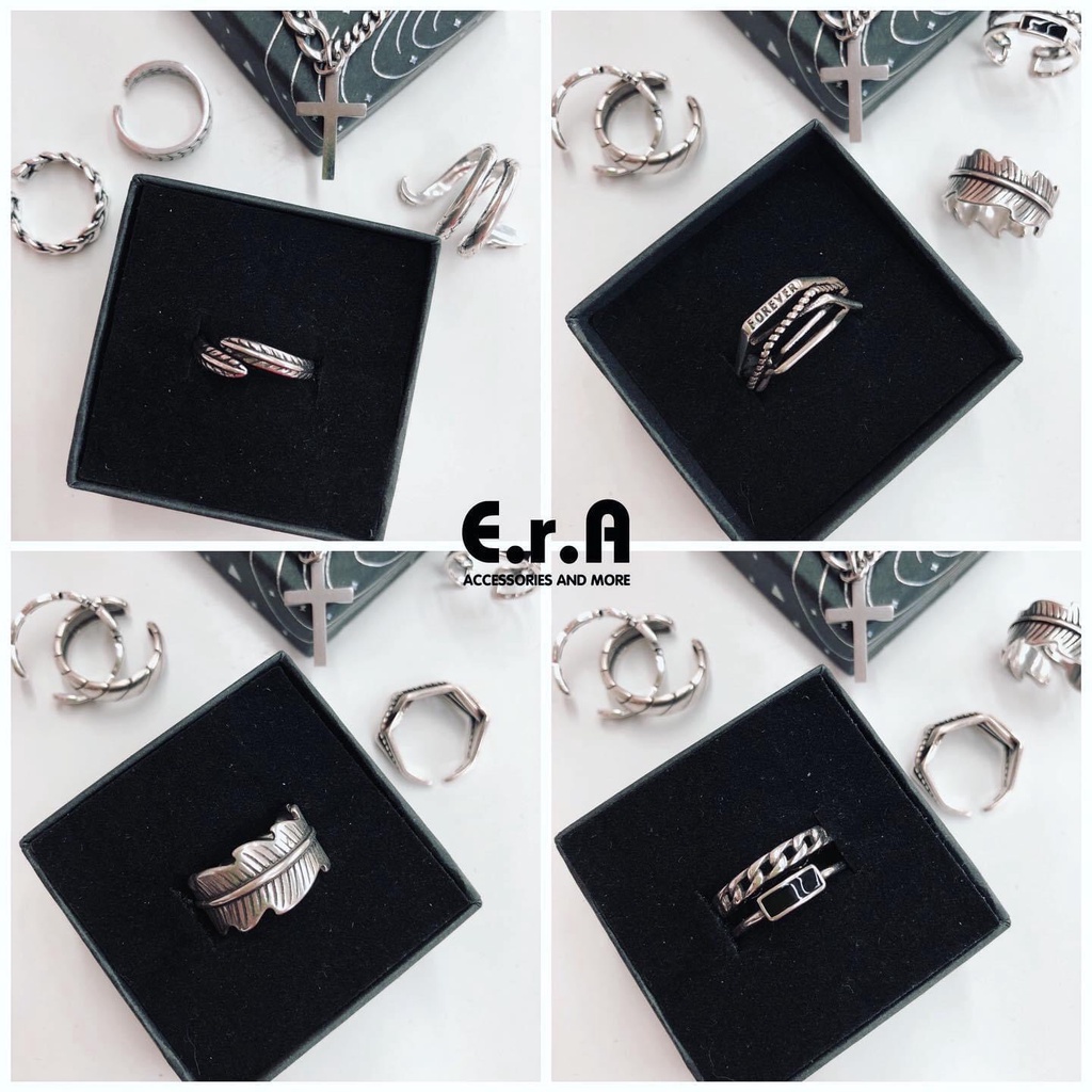 [Freesize] Nhẫn Nam/ Nữ Thiết Kế ERASHOP 076966 - Phong Cách Cá Tính Không Đính Đá Cực Cool Ngầu, Siêu Rẻ Đẹp