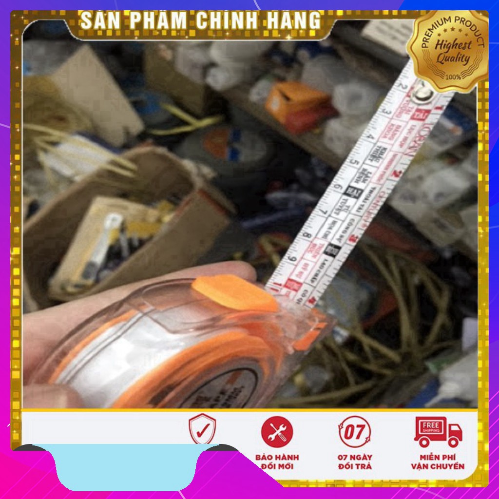 [Hàng chính hãng- Ảnh shop chụp ] Thước cuộn thép bản 25mm nhựa trong Century