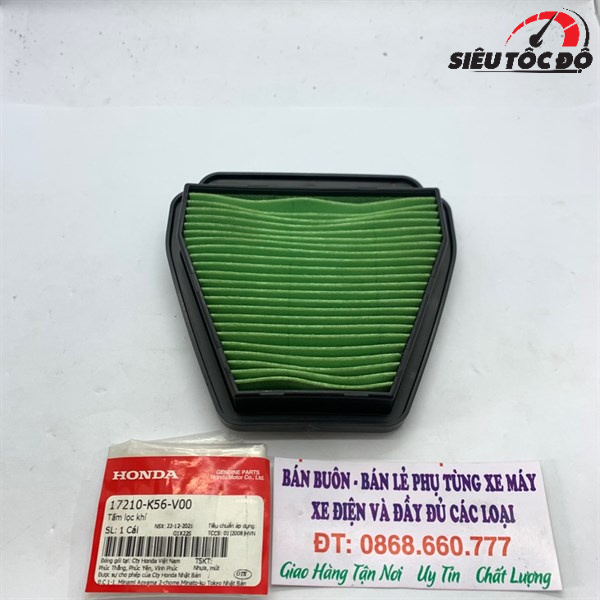 Lọc gió Winner 150 V1, V2 , V3 / Sonic  Zin Honda - 17210K56V00