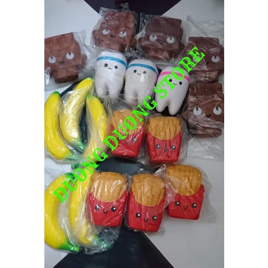 ĐỒ CHƠI SQUISHY MỀM 4 MẪU KHÁCH ĐỌC KỸ PHÂN LOẠI