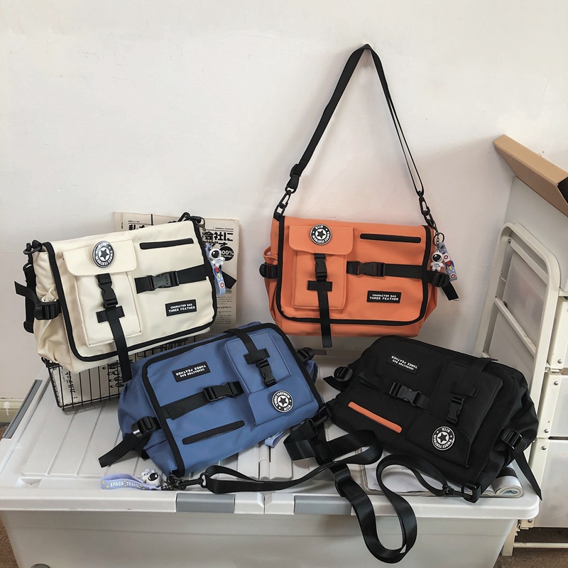 Balo đeo chéo PRETTYZYS kích thước lớn phong cách ulzzang thời trang 2o21 cho học sinh