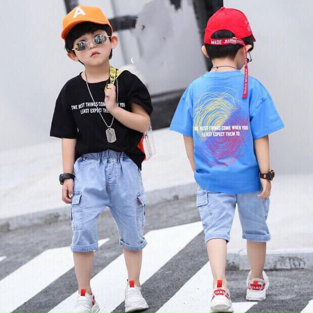 ÁO THUN BÉ TRAI KIỂU HIP HOP