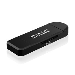 USB 2.0 Micro SD/SD Card Reader 3 in 1 Connection Type-C OTG Adapter for Android Computer