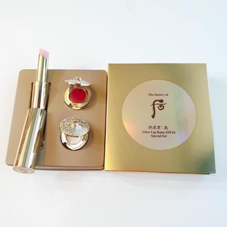 Set son dưỡng không màu Whoo Glow Lip Balm