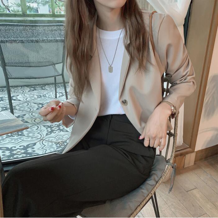 Áo Khoác Vest Dáng Ngắn Thiết Kế Đơn Giản Thời Trang Mùa Thu 37267