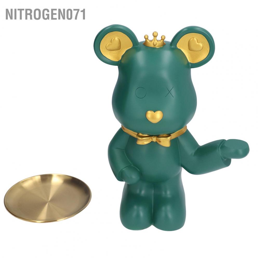 Nitrogen071 Bearbrick, Gấu bê khay decor, Kệ để đồ hình gấu trang trí phòng khách sang trọng 30cm