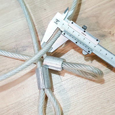 Dây Cáp Thép Xoắn Bọc Nhựa Khóa 2 Đầu Phi 10 Chiều Dài 2 Mét