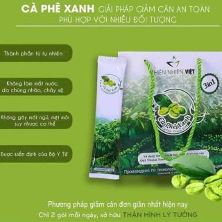 Cafe Xanh Kháng Mỡ Hộp 10 Gói Chính Hãng