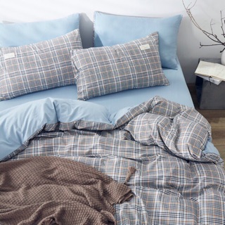 Set Chăn Ga Gối Cotton TC Kẻ Caro