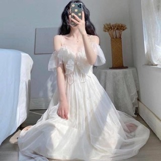 BÁN SỈ VÁY CÔNG CHÚA LƯỚI TRỄ VAI ULLZANG SIÊU HÓT