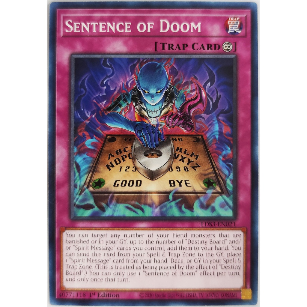 [Thẻ Yugioh] Sentence of Doom |EN| Common
