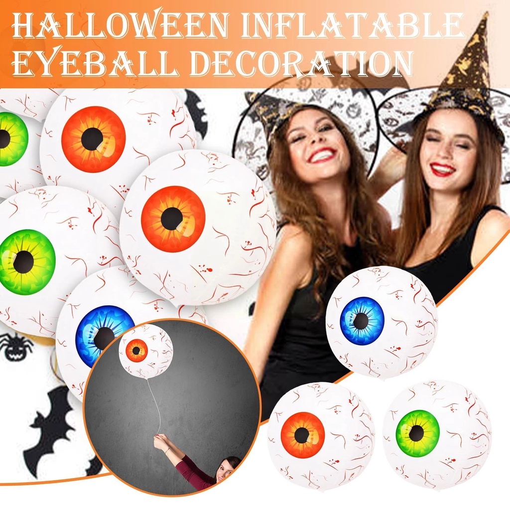 Bong Bóng Hình Đôi Mắt 4D Trang Trí Halloween