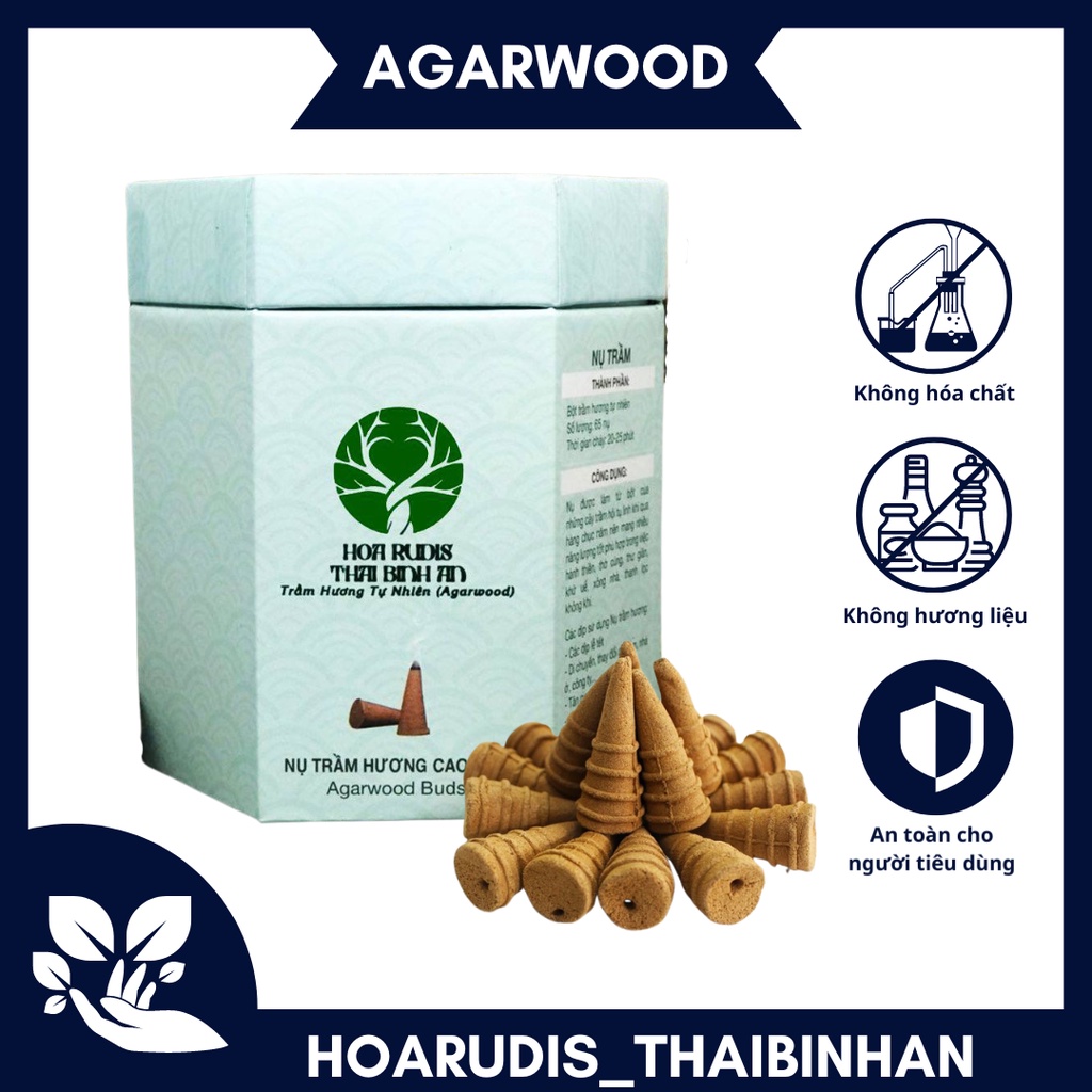 NỤ TRẦM HƯƠNG CAO CẤP 100% THIÊN NHIÊN LOẠI 1, KHÔNG HƯƠNG LIỆU(Agarwood incense buds)