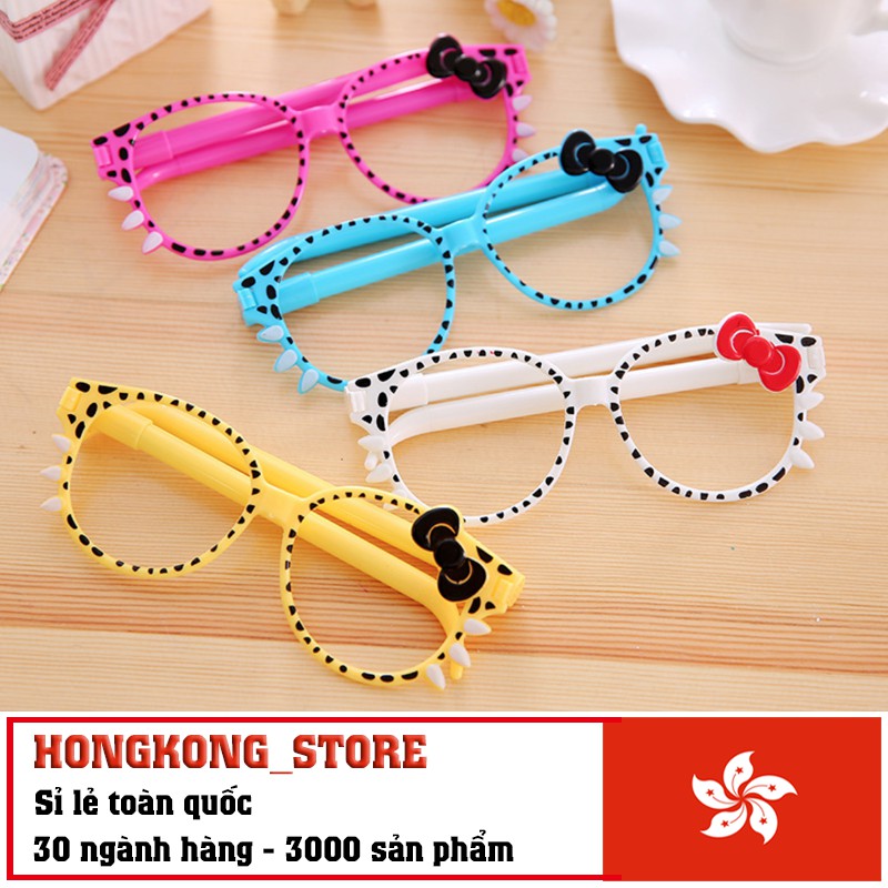 Bút Bi Kết Hợp Kính Mắt Siêu Dễ Thương - Bút Bi Mực Xanh