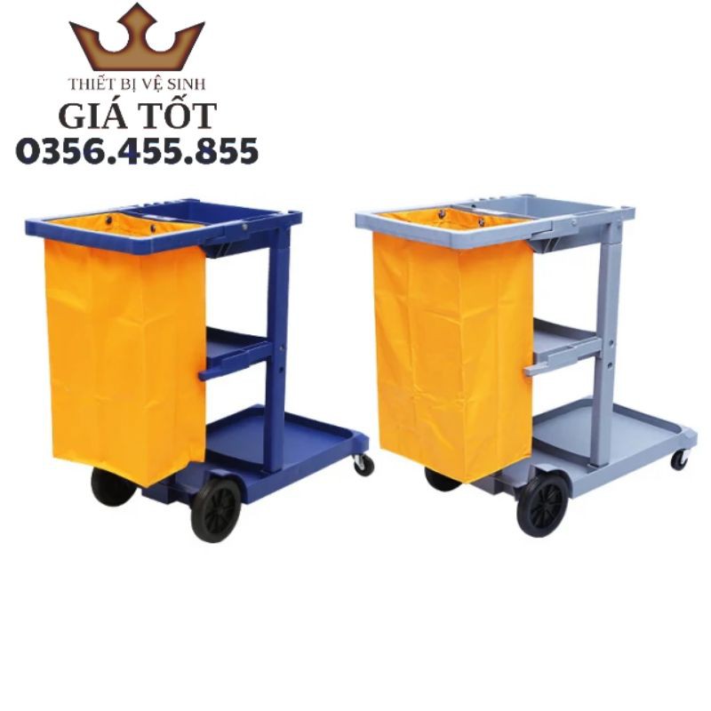 Xe đẩy dọn vệ sinh,dọn phòng khách sạn - Hàng nhập khẩu