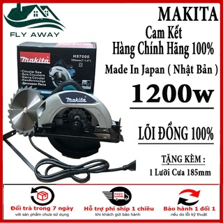 Máy cưa gỗ cầm tay 185mm makita hs7000 - máy cưa đĩa 185mm makita - công suất 1200w , vòng tua 5200vòng/phút.bh 12 tháng