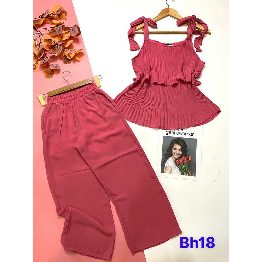 Set dài babydoll vải lụa cao cấp, thời trang