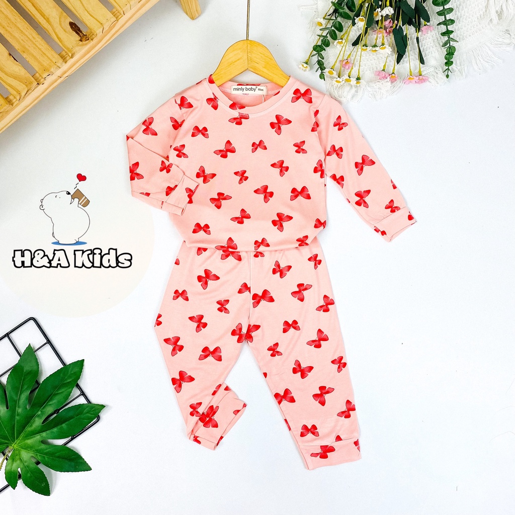 [Bé 19-33kg] Bộ dài tay thun lạnh in hình toàn thân Minky Mom mềm mịn mát cho bé trai bé gái - HÀNG LOẠI 1