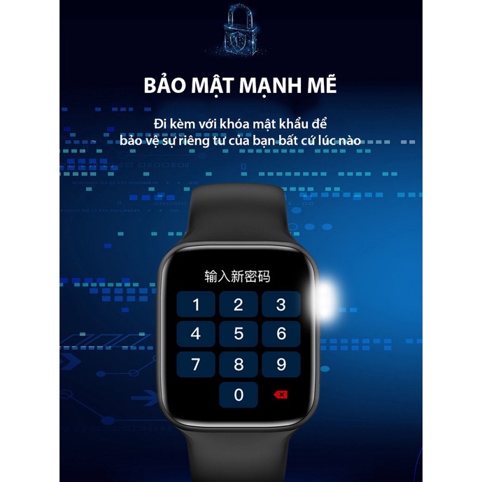 Đồng hồ thông minh Floveme - HW22 Pro, Smart watch Series 6, Nghe Gọi, Đo nhịp tim, Sạc không dây, Chống nước IP67