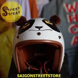 nón bảo hiểm 3/4 gấu trúc